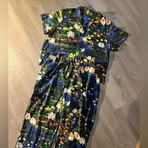 Vintage Jam’s World Monet Floral 2 Piece Pajama Made in Hawaii